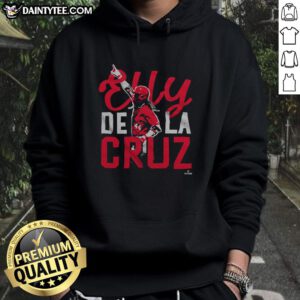 Alt Text: Awesome Elly De La Cruz Handcrafted Superstar Hoodie in vibrant colors, showcasing unique design and craftsmanship.