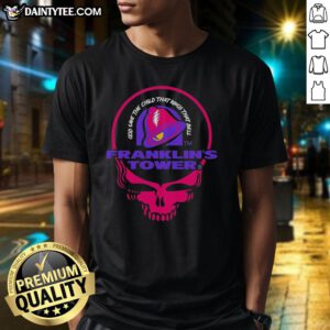 Alt Text: Awesome Grateful Dead X Taco Bell Franklin's Tower T-Shirt featuring iconic artwork and vibrant colors perfect for fans.