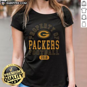 Awesome Green Bay Packers Football Property 1919 Ladies Tee featuring vibrant team colors and stylish design.