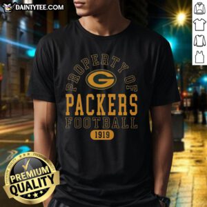 Awesome Green Bay Packers Football Property 1919 T-Shirt featuring vintage design and team logo for fans and collectors.