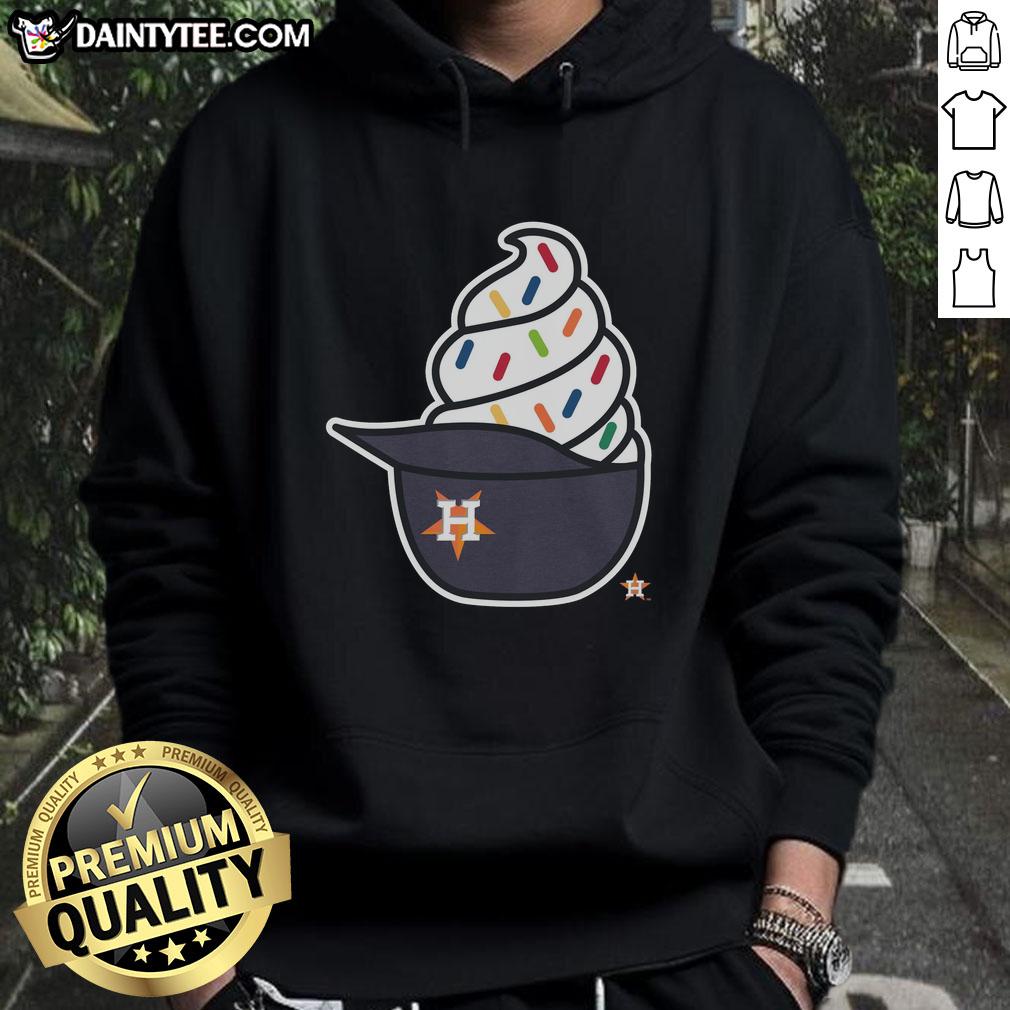 Awesome Houston Astros ice cream hoodie featuring team colors and logo, perfect for fans and stylish comfort.