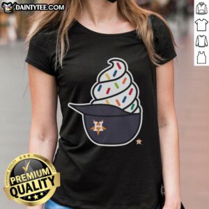 Awesome Houston Astros Ice Cream Ladies Tee featuring a stylish design perfect for baseball fans and summer fun.