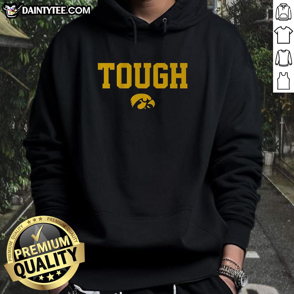 Alt Text: Awesome Iowa Basketball Tough Hoodie in navy blue, perfect for fans supporting their team during games.