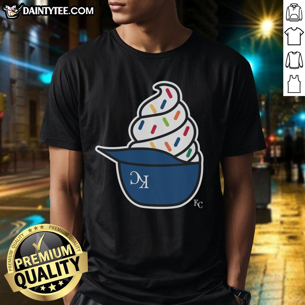 Alt Text: Awesome Kansas City Royals Ice Cream T-Shirt featuring vibrant colors and a fun baseball-themed design.