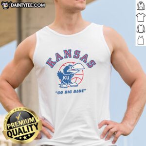 Alt Text: Vintage Kansas Jayhawks homefield basketball tank top showcasing team spirit and style for fans.