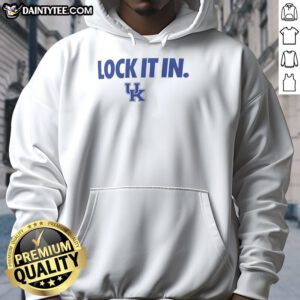 Awesome Kentucky Wildcats 2026 Lock It In Hoodie in blue, featuring team logo, perfect for fans and casual wear.
