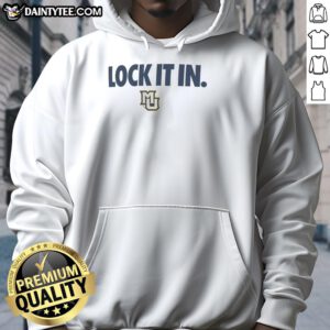 Alt Text: Awesome Marquette Golden Eagles 2026 Lock It In Hoodie featuring vibrant colors and team logo, perfect for fans.