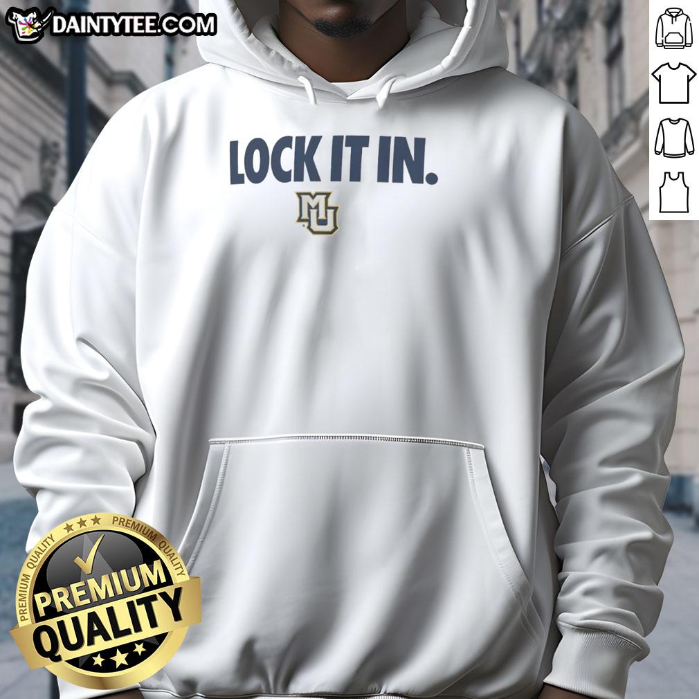 Alt Text: Awesome Marquette Golden Eagles 2026 Lock It In Hoodie featuring vibrant colors and team logo, perfect for fans.
