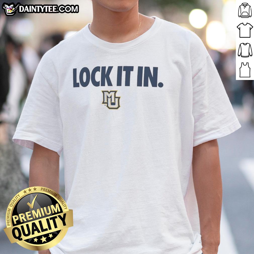 Awesome Marquette Golden Eagles 2026 Lock It In T-Shirt featuring vibrant team colors and bold graphic design.