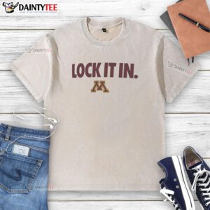 Awesome Minnesota Golden Gophers 2026 Lock It In Washed T-Shirt, featuring vibrant team colors and logo design.