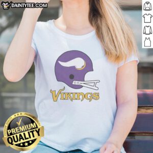 Awesome Minnesota Vikings football logo featured on a big helmet graphic for ladies' tee shirt design.