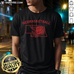 Awesome Nebrasketball T-Shirt featuring a bold design in team colors, perfect for fans and supporters of Nebraska basketball.