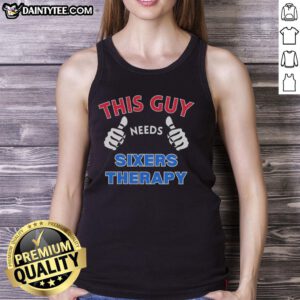 Awesome Philadelphia 76ers therapy tank top featuring bold graphics, perfect for fans showing team spirit.