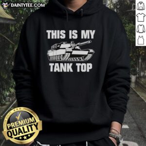 Stylish military hoodie tank top featuring bold graphics, perfect for casual wear and showcasing your unique style.