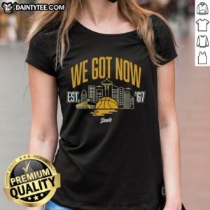 Awesome We Got Now Expansion Ladies Tee featuring a stylish design and comfortable fit for women's casual wear.