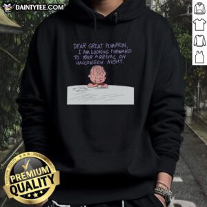 Cute 'It's The Great Pumpkin Charlie Brown' hoodie featuring a whimsical design for Halloween fans.