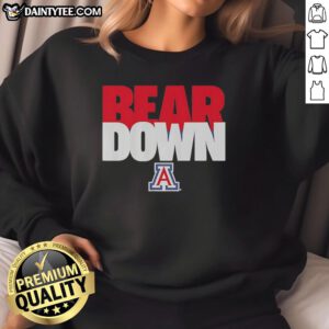 Good Arizona Wildcats NCAA Bear Down sweatshirt in navy blue, perfect for showing school spirit and staying cozy.