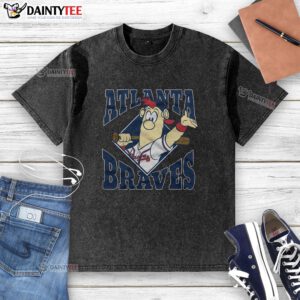Good Atlanta Braves mascot washed t-shirt featuring vibrant team logo and comfortable fit for fans.