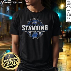 Good Bradley Jaguars 2026 OHSAA Boys Basketball Division 1 Last Four Standing T-Shirt showcasing team pride and spirit.