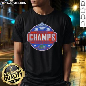 Good Florida Gators 2025 SEC Women's Gymnastics Champions T-Shirt featuring team colors and winning design.