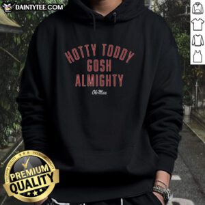 Vintage Ole Miss hoodie featuring 'Good Hotty Toddy Gosh Almighty' design, perfect for fans and casual wear.