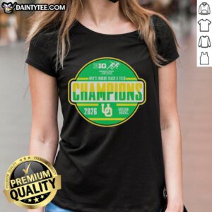 Good Official Oregon Ducks 2026 Big Ten Men's Indoor Track Field Champions Ladies Tee showcasing team pride and athletic spirit.