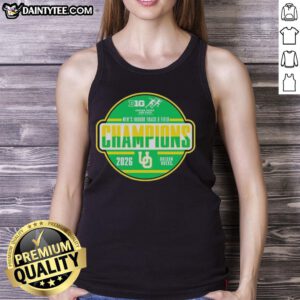 Oregon Ducks 2026 Big Ten Men's Indoor Track & Field Champions tank top, showcasing team pride and athletic spirit.