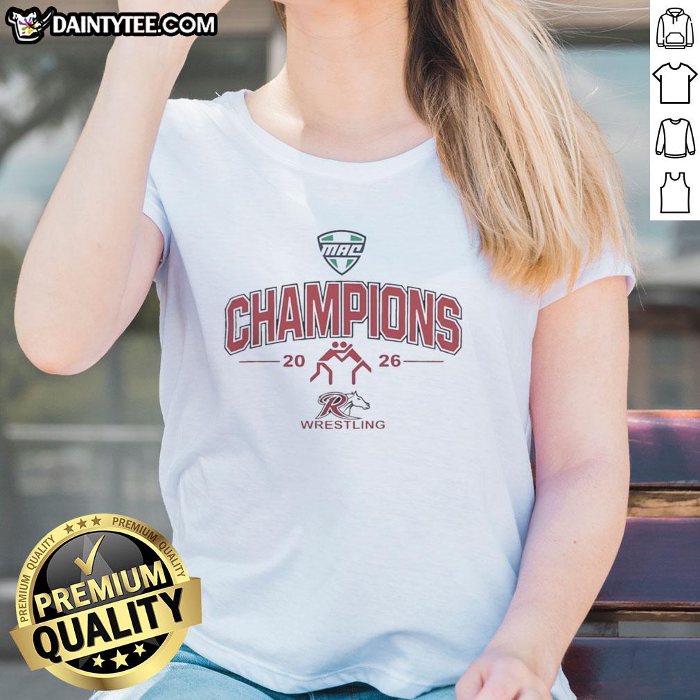 2026 Good Rider Broncs Mac Wrestling Champions ladies tee, featuring a stylish design celebrating team pride.