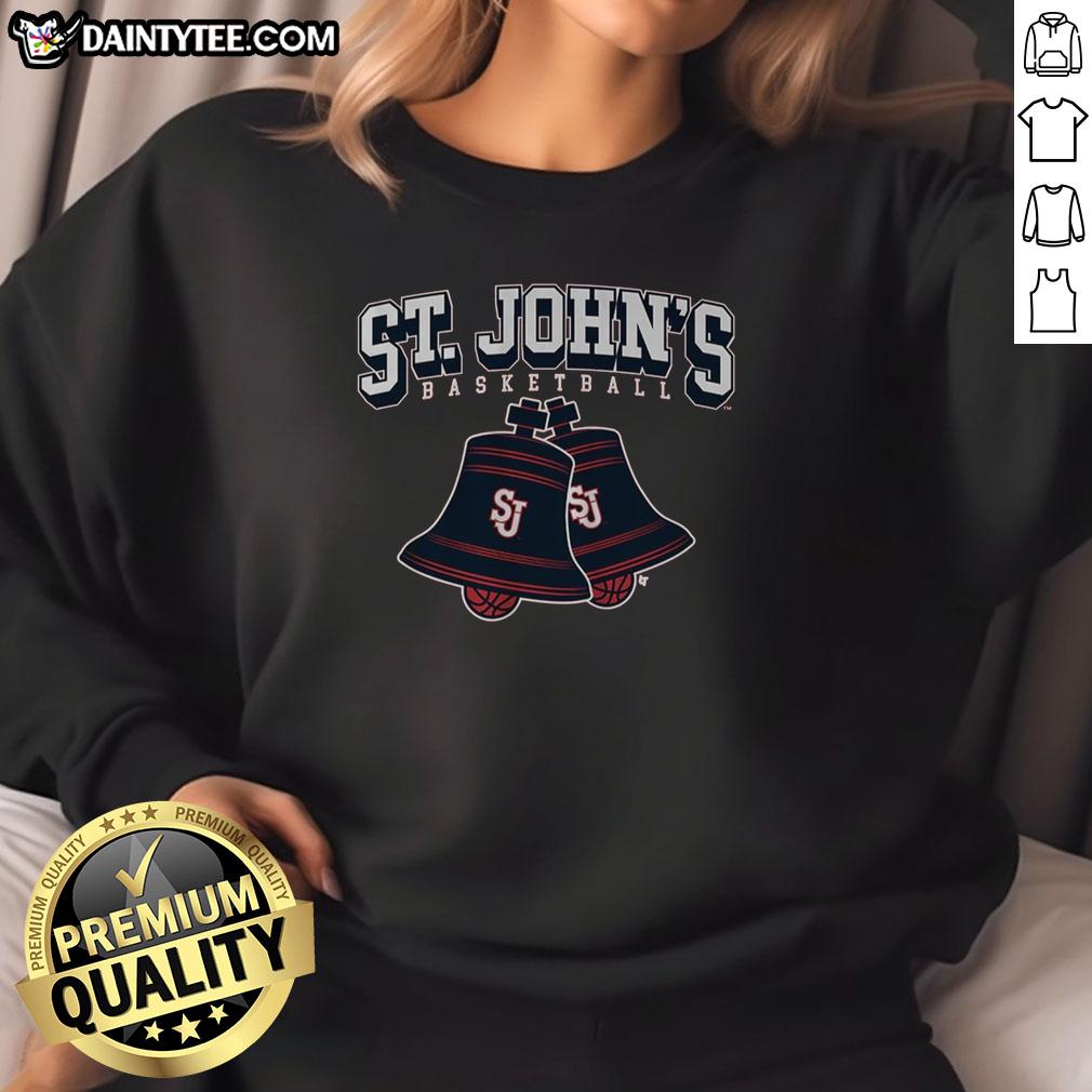Good St. Johns Basketball Church Bells Sweatshirt in navy blue, showcasing a stylish design for sports enthusiasts.