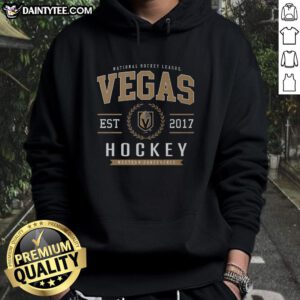 Alt Text: Good Vegas Golden Knights Hockey Legacy Crest Hoodie featuring team colors and logo for fans and collectors.