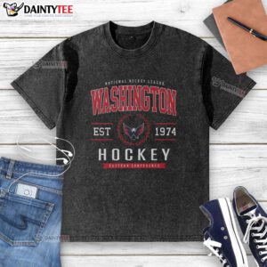 Good Washington Capitals Hockey Legacy Crest Washed T-Shirt featuring vintage design and soft fabric for fans.
