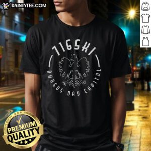 Hot 716Ski Dyngus Day T-Shirt featuring Buffalo NY design, perfect for celebrating Polish heritage on Dyngus Day.