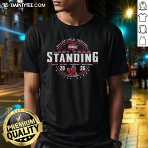 Hot Hiland Hawks 2026 OHSAA Boys Basketball Division 6 T-Shirt celebrating the team's last four standing achievement.