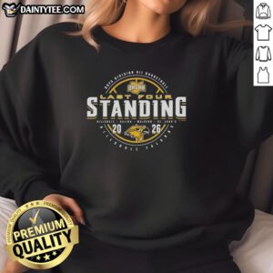 Alt Text: Hot Hillsdale Falcons 2026 OHSAA Boys Basketball Division 7 Last Four Standing sweatshirt in team colors.