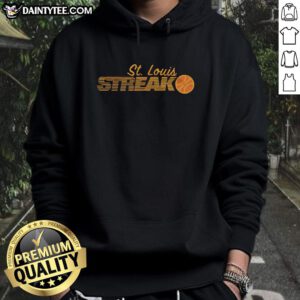 Stylish Hot St. Louis Streak Hoodie in vibrant colors, perfect for casual wear and showcasing St. Louis pride.