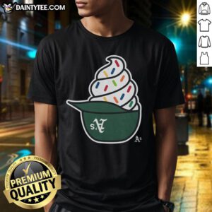 Nice Athletics Baseball Ice Cream T-Shirt featuring a fun graphic design for baseball fans and ice cream lovers.