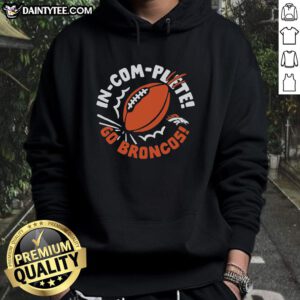 Alternative view of Nice Denver Broncos Incomplete Football T-Shirt