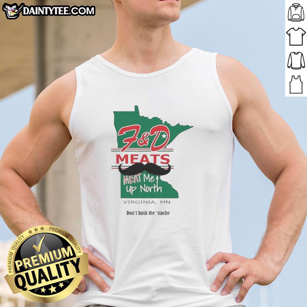 Nice FD Meats tank top featuring a stylish design, perfect for North Virginia MN meat lovers and outdoor enthusiasts.