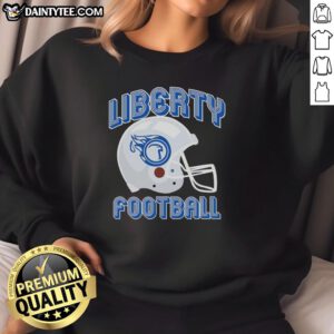 Nice Liberty Flames football helmet sweatshirt showcasing team spirit and style for fans and athletes.