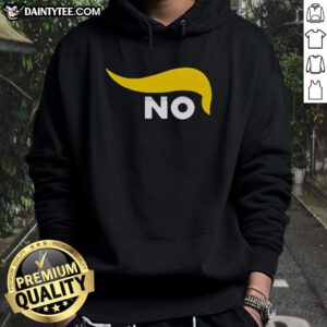 Stylish Nice No Trump hoodie displayed on a hanger, perfect for expressing your political views in comfort.