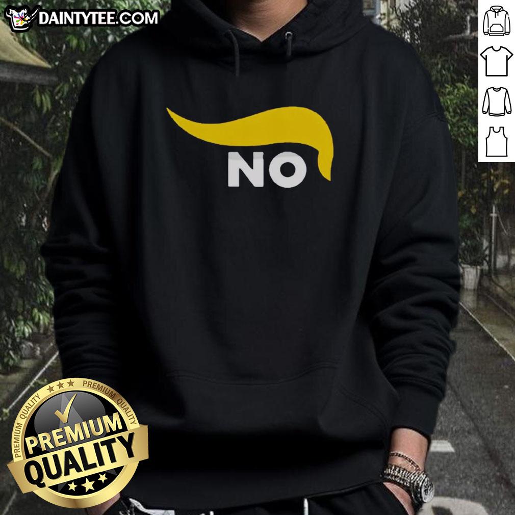 Stylish Nice No Trump hoodie displayed on a hanger, perfect for expressing your political views in comfort.