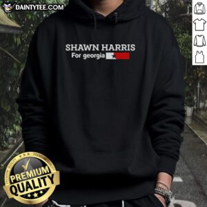 Nice Shawn Harris for Georgia hoodie displayed on a mannequin in a stylish urban setting, showcasing trendy apparel.
