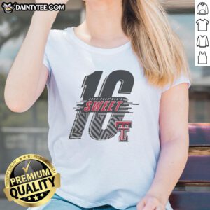 Nice Texas Tech Red Raiders 2026 NCAA Men's Basketball Sweet 16 ladies tee featuring vibrant team colors and logo.