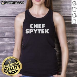 Alt Text: Official Chef Spytek tank top featuring a stylish design, perfect for culinary enthusiasts and casual wear.