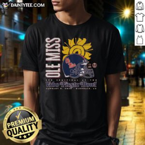 Original Ole Miss 2026 Fiesta Bowl T-Shirt featuring team colors and logo, perfect for fans celebrating the big game.