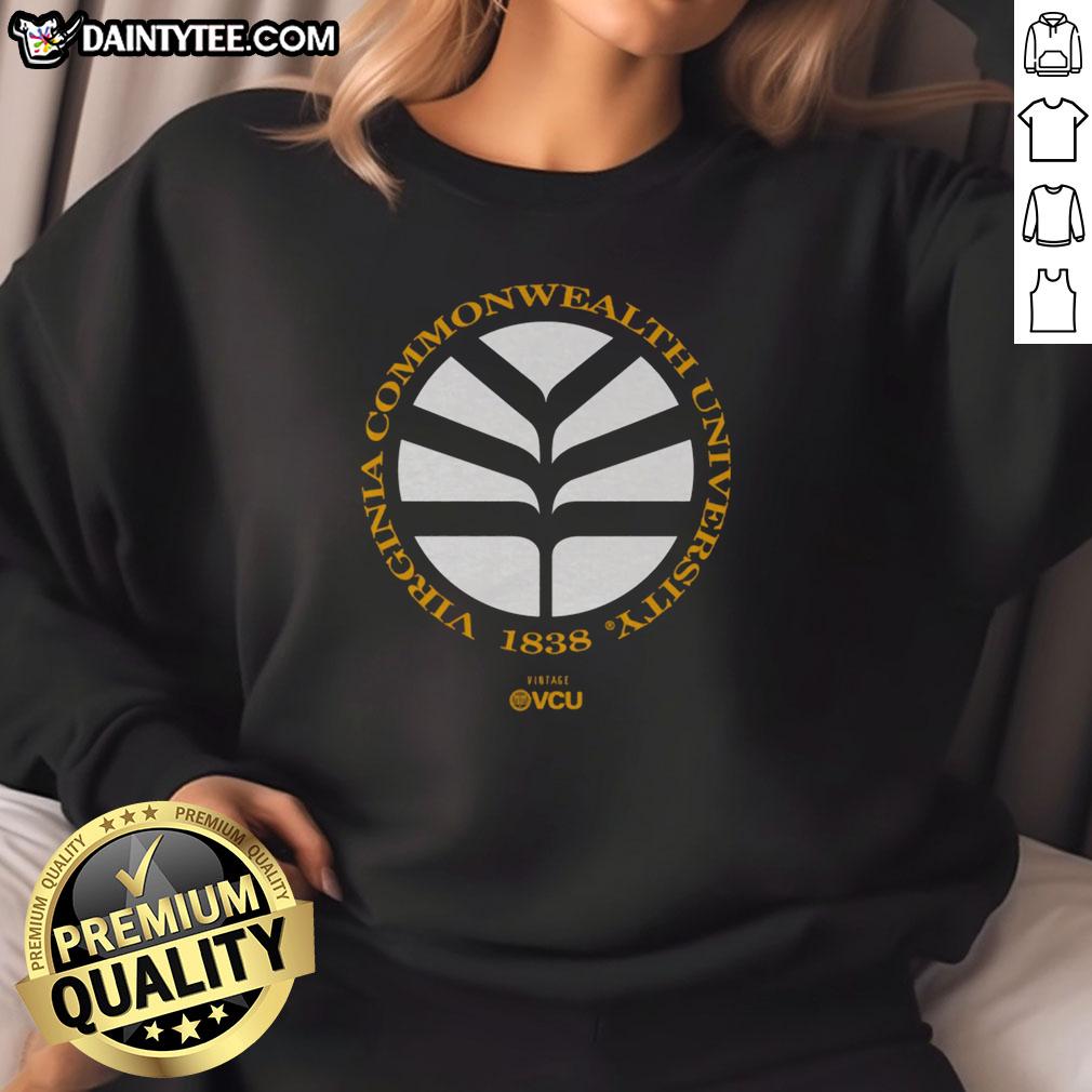 Original VCU Vintage Seal Sweatshirt featuring a classic design and soft fabric, perfect for University fans.