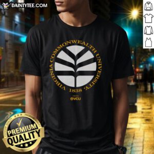 Original VCU Vintage Seal T-Shirt featuring classic logo design, perfect for fans and collectors of Virginia Commonwealth University.