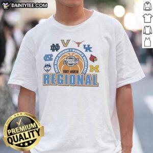 Alt Text: Original NCAA Division I Women's Basketball Regional 2026 Fort Worth T-Shirt featuring team colors and logo design.