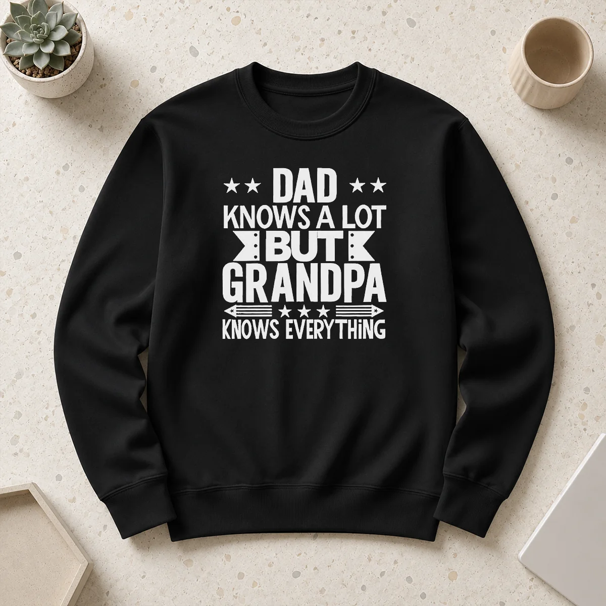 Awesome Dad Knows A Lot But Grandpa Knows Everything Sweater
