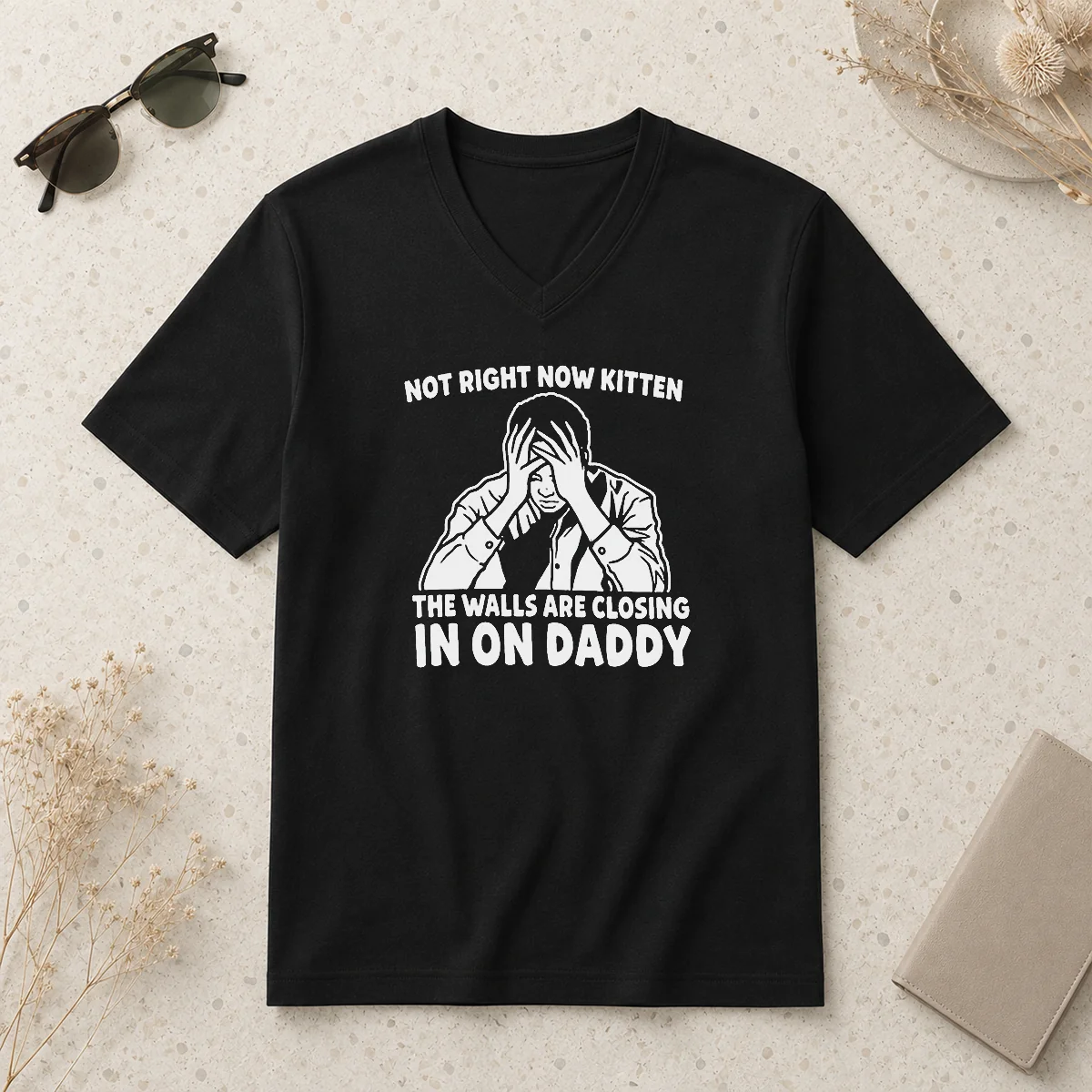 Awesome Not Right Now Kitten The V-Neck Shirt Awesome Not Right Now Kitten The V-Neck Shirt